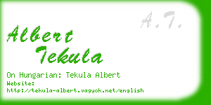 albert tekula business card